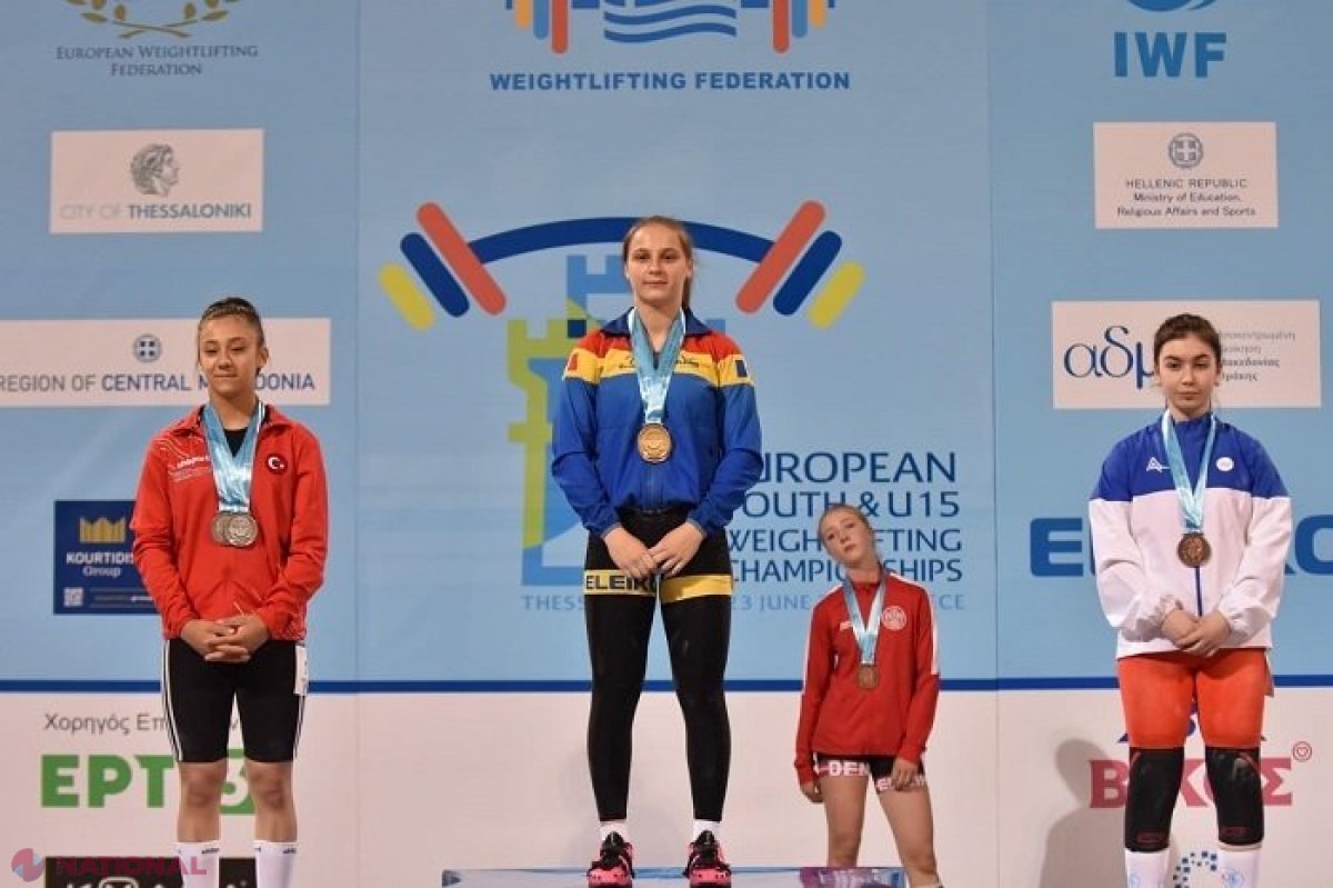 RECORD // Halterofila Nicoleta Cojocaru, pentru a doua oară consecutiv campioană europeană, la nici 15 ani: Gabriela Danilov, o altă campioană și argint în Grecia pentru Nicolae Chihai 