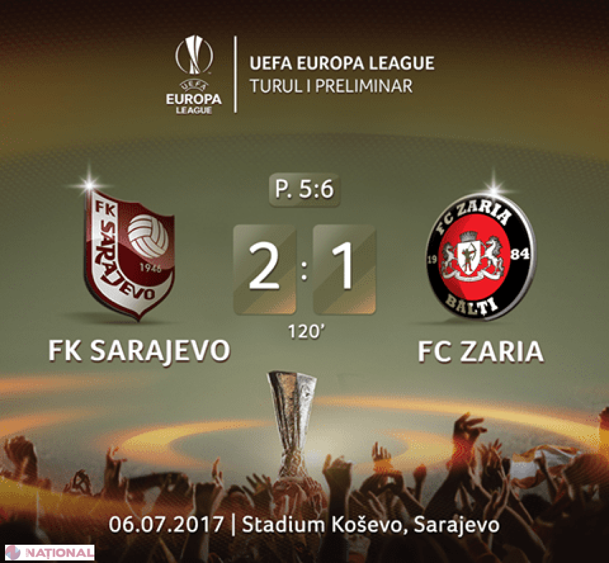 VIDEO // FC Zaria a avut cel mai GREU adversar, dar s-a CALIFICAT dramatic în turul următor al Europa League. FC Dacia și FC Milsami – ELIMINATE