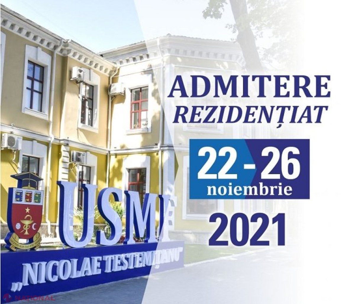 Universitatea de Stat de Medicină și Farmacie „Nicolae Testemițanu” anunță concurs de ADMITERE la studii de rezidențiat: Sute de locuri cu finanțare bugetară  