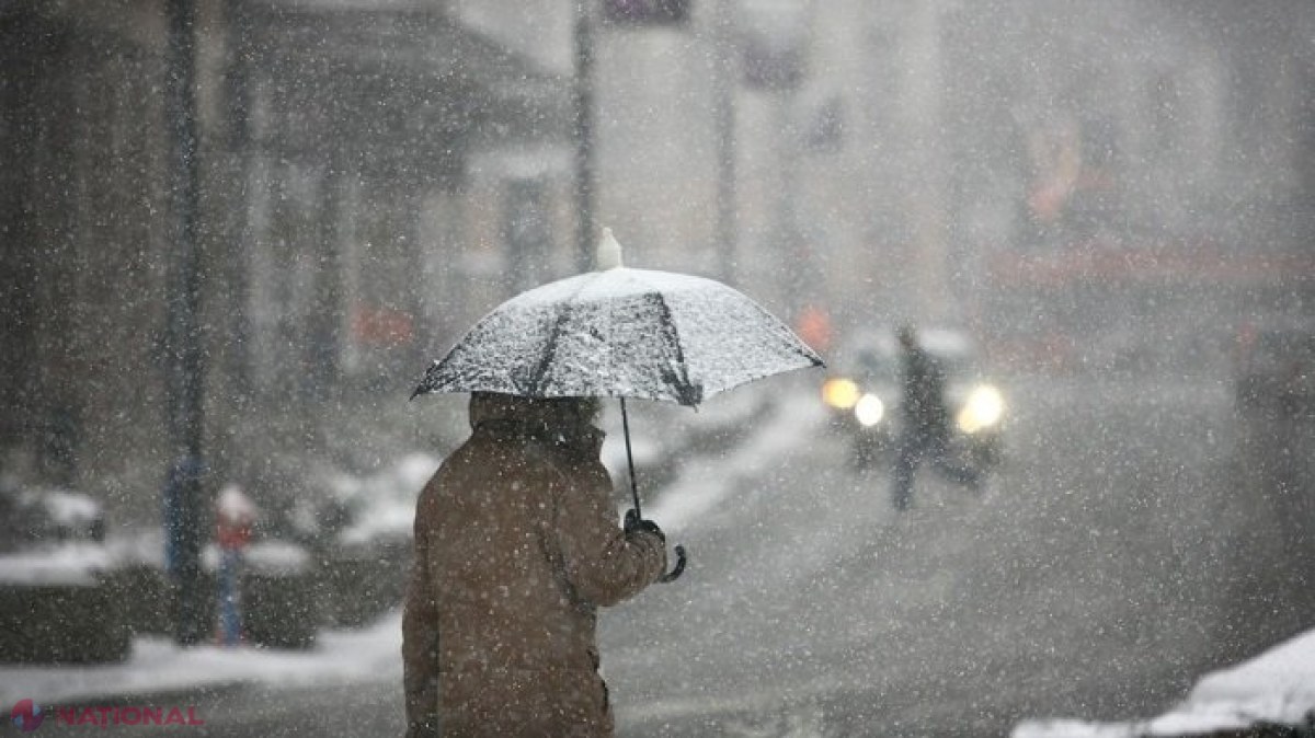 METEO // Cod PORTOCALIU de vreme rea în R. Moldova: Ploi, lapoviță, ninsoare și vânt puternic în următoarele zile 
