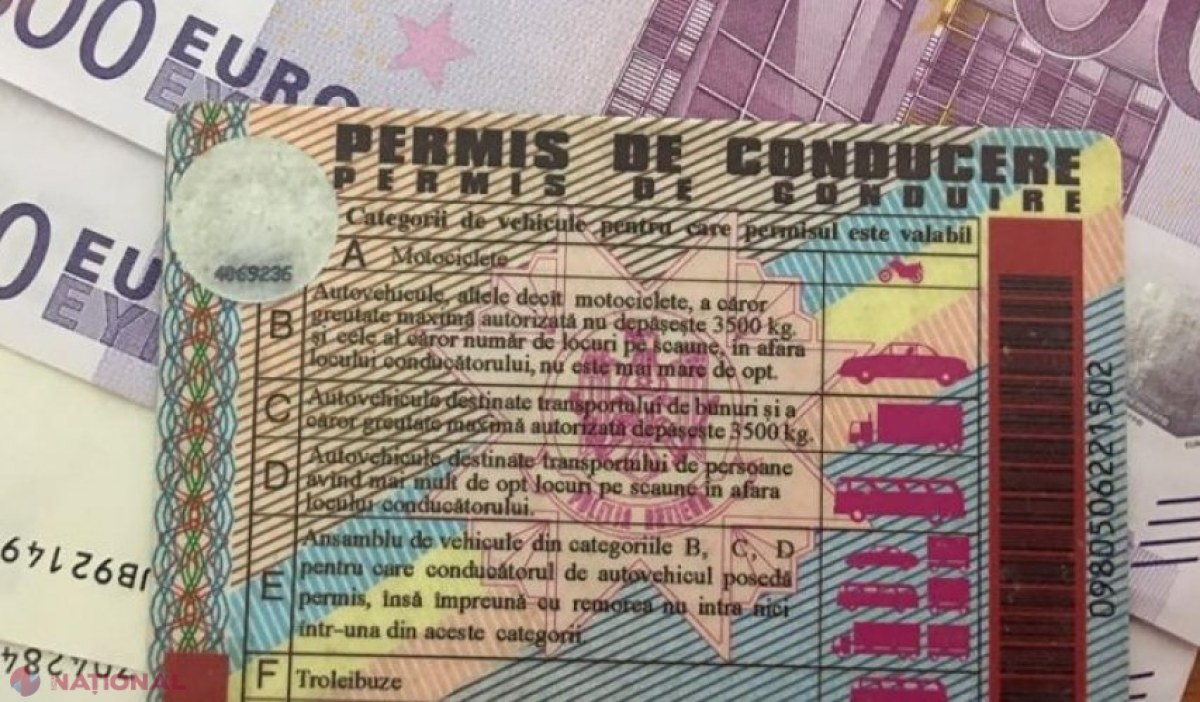 Drochia: Mită de 1 800 de euro pentru un permis de conducere și doi tineri cu dosar