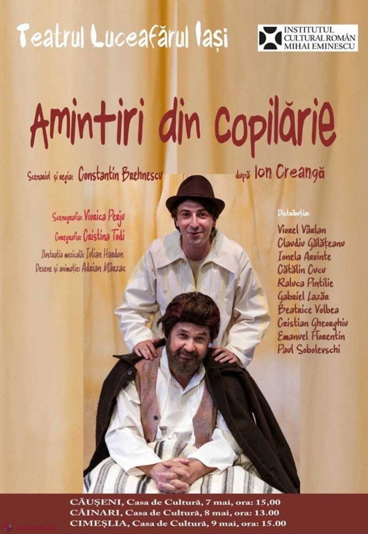 Ziua Europei: Teatrul Luceafărul din Iaşi susține spectacole în stânga Prutului