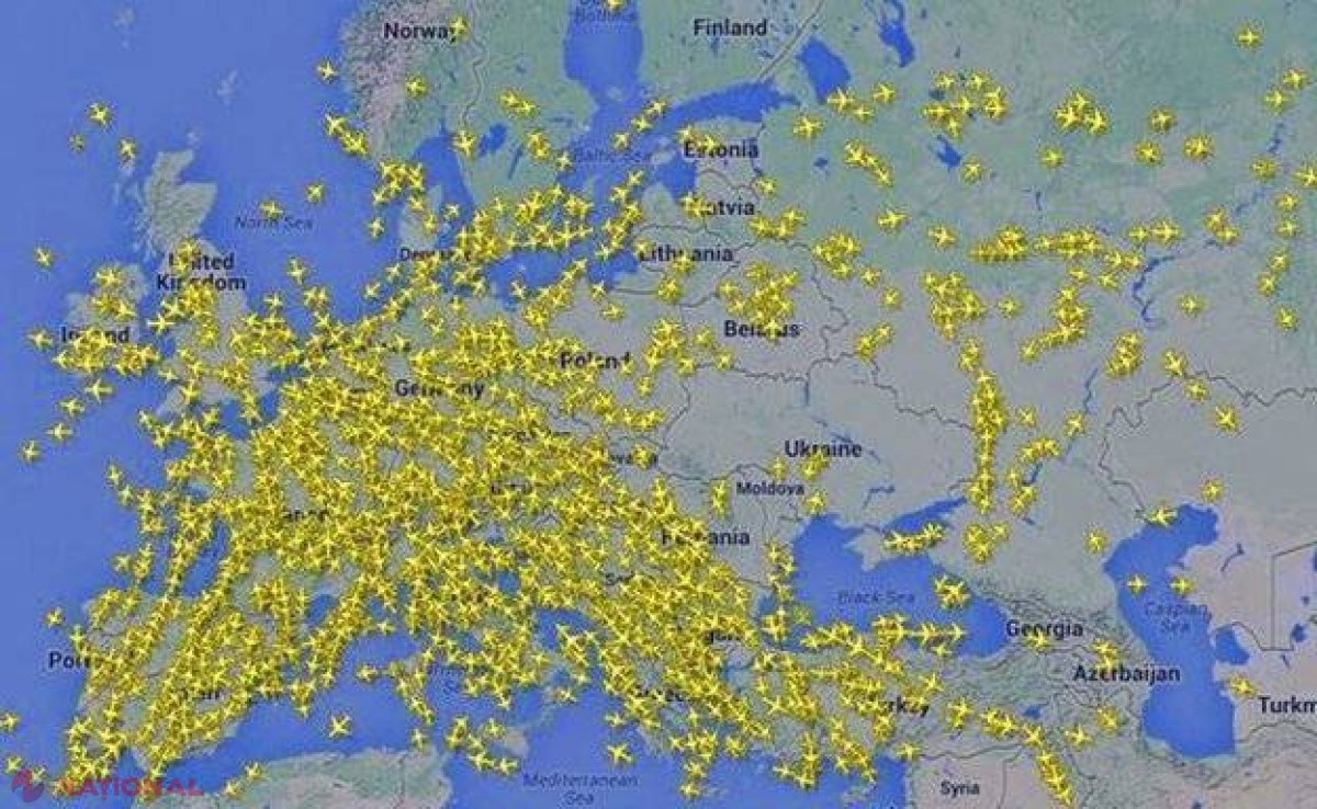FOTO Cum arată SPAŢIUL AERIAN al Ucrainei, la câteva ore după DOBORÂREA avionului malaezian