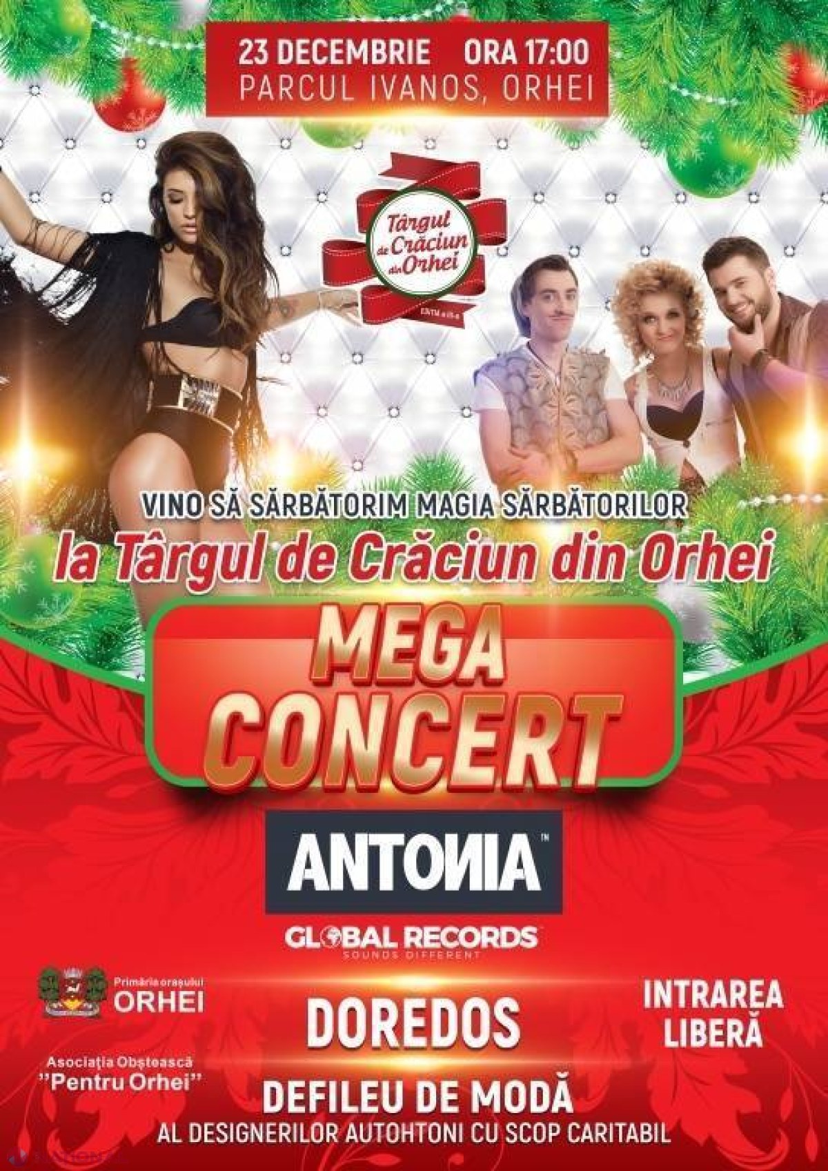 Interpreta de peste Prut, Antonia, va cânta la Orhei: Târgul de Crăciun va fi inaugurat pe 23 decembrie printr-un concert GRANDIOS