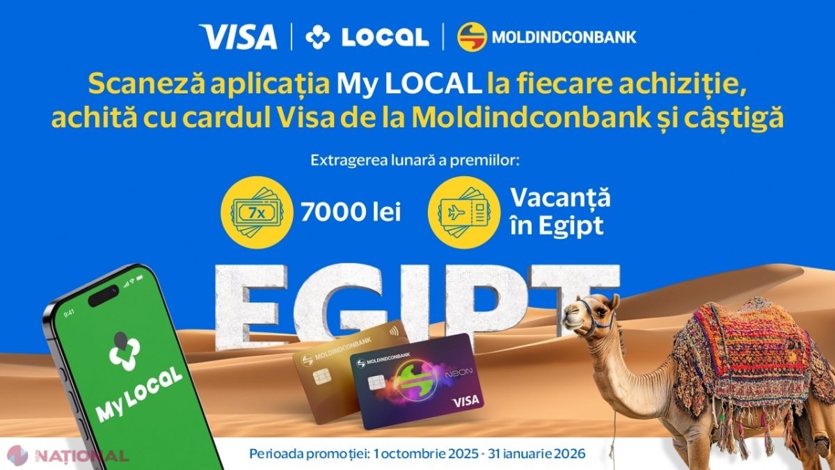 Fă-ți cumpărăturile în „Local”, plătește cu Visa de la Moldindconbank și bucură-te de PREMII lunare