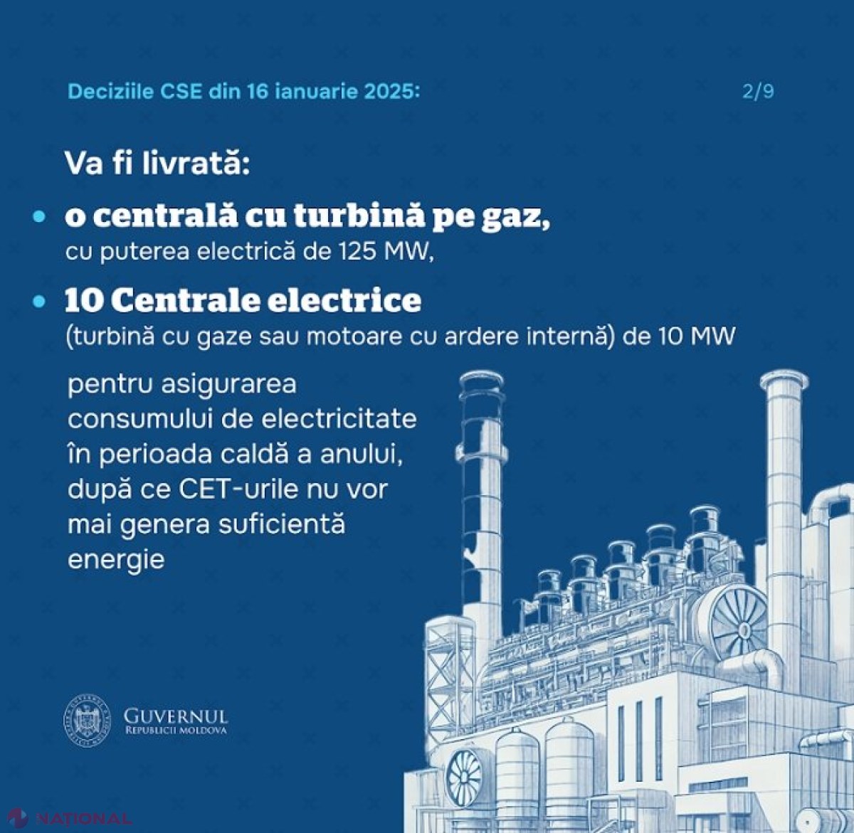 Centrale electrice cu turbine pe gaz, oferite R. Moldova de către Uniunea Europeană: CSE a activat și Mecanismului de Protecție Civilă al UE în vederea asigurării securității energetice