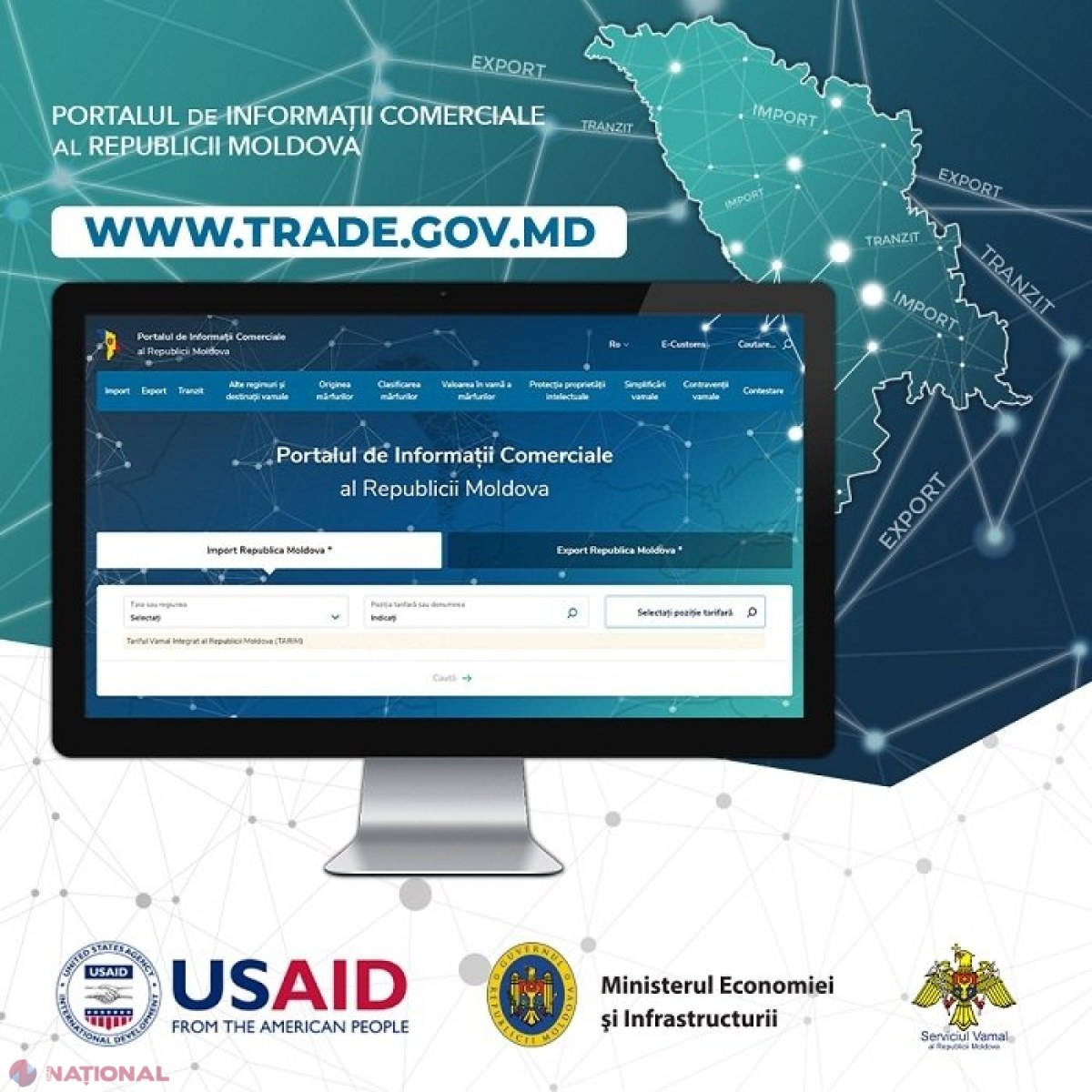 PREMIERĂ // Un portal dedicat oamenilor de afaceri cu informații despre importul, exportul și tranzitul de mărfuri, lansat în R. Moldova