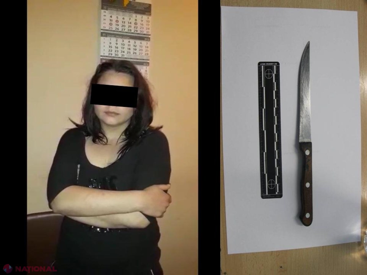 FOTO // Se certau în centrul Chișinăului, când o tânără a ÎNJUNGHIAT un bărbat: Ce le-a spus fata cu cuțitul în mână polițiștilor