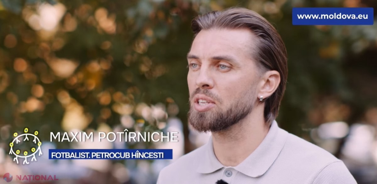 VIDEO // Fotbalistul Maxim Potîrniche și antrenorul de lupte libere Andrei Chiperi îndeamnă cetățenii să sprijine REFERENDUMUL privind aderarea R. Moldova la UE. „Asta ne va permite să construim stadioane, școli și centre moderne pentru fotbal”