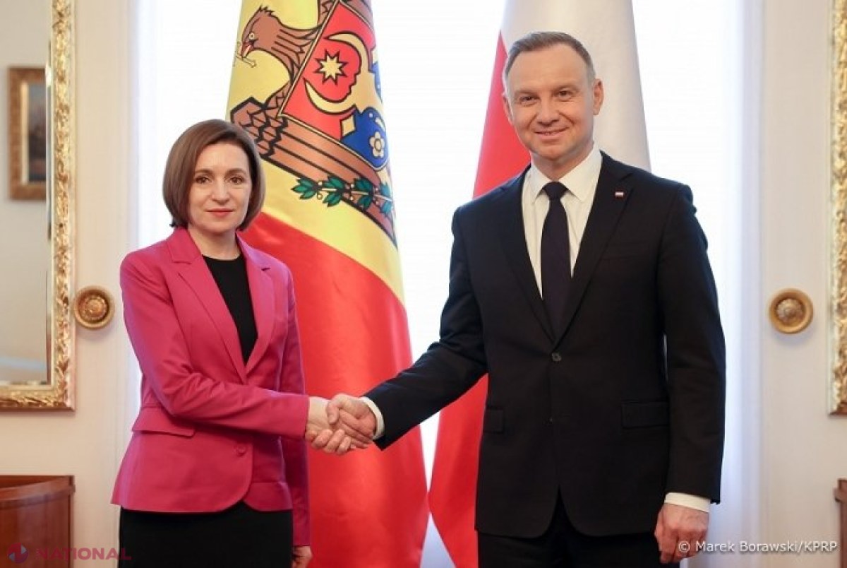 Consecințele pentru R. Moldova ale războiului declanșat de Rusia împotriva Ucrainei, discutate de președința Maia Sandu cu omologul său polonez, Andrzej Duda