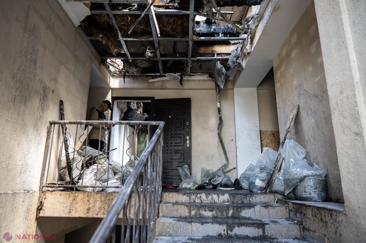 Guvernul alocă 1,2 milioane lei pentru acoperiș temporar construit la blocul din Durlești, distrus de un incendiu