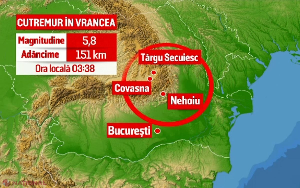 Deosebirea uriașă dintre cutremurele din Oltenia și cele din Vrancea, pe care le resimțim PUTERNIC și în R. Moldova. Un seism de 5,7 grade este total diferit la suprafață și la adâncime  