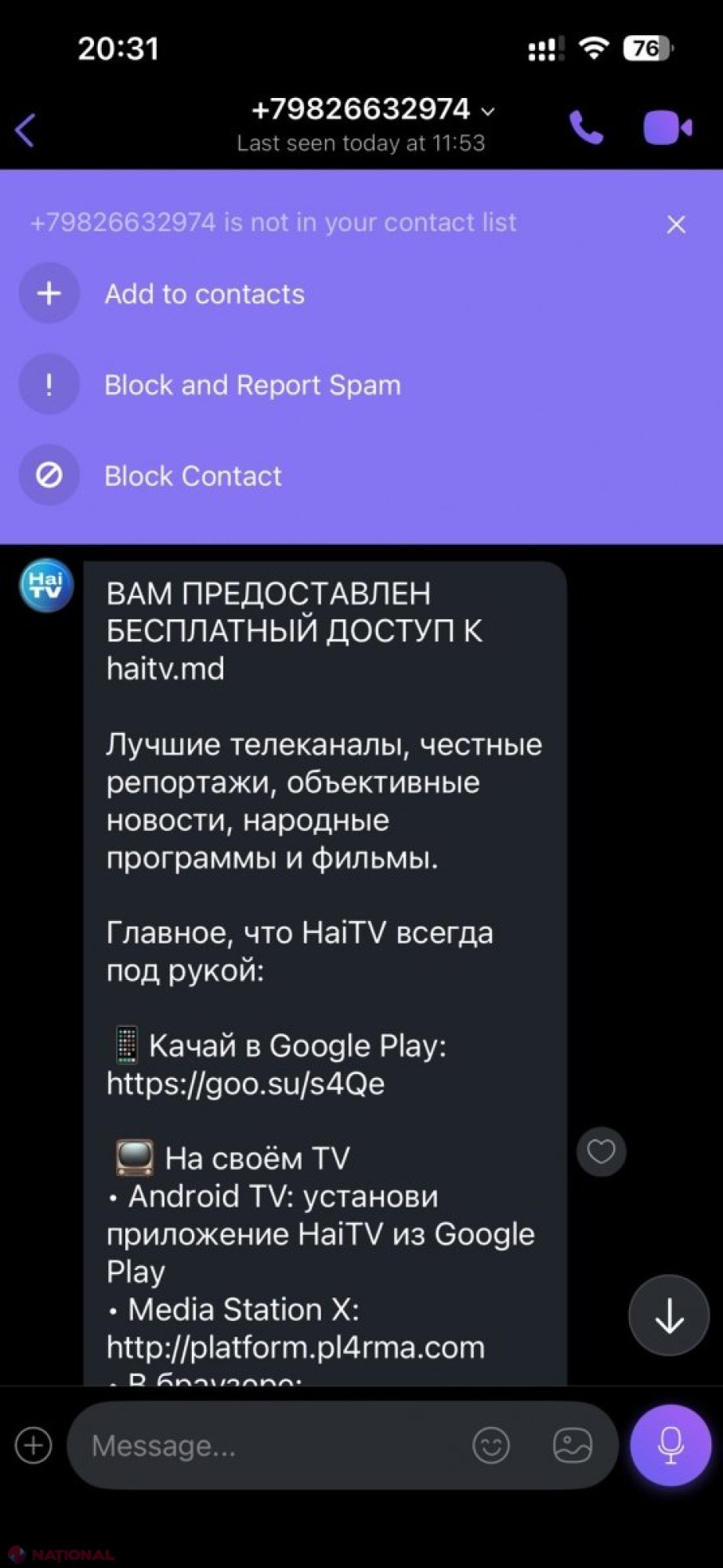 „HaiTV”, o nouă tentativă a Kremlinului de a pătrunde cu PROPAGANDA în casele cetățenilor R. Moldova? Prin intermediul aplicației sunt retransmise canalele rusești interzise de SIS