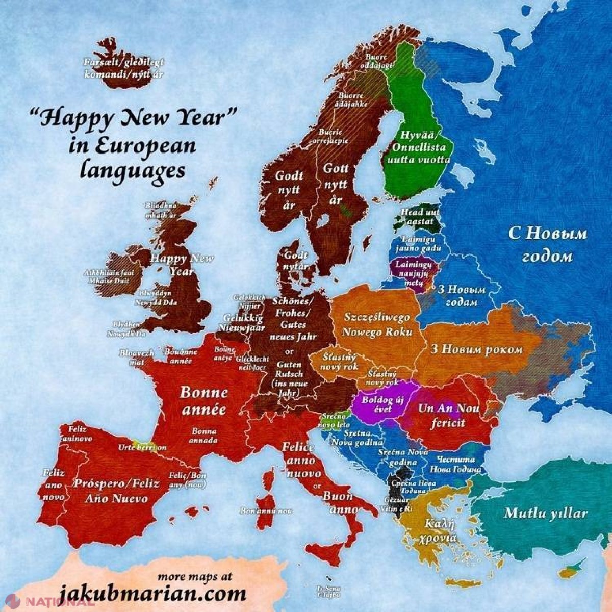 CURIOS // Cum urăm „An nou fericit” în TOATE limbile vorbite în Europa