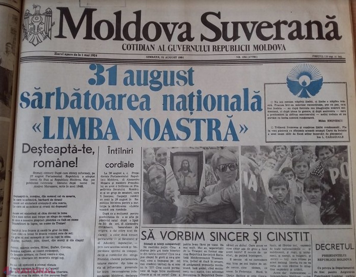 ISTORIE // Ziua Limbii Române: Documentul final al Marii Adunări Naționale din 27 august 1989 cerea în mod expres „să fie restabilite: numele istoric al poporului nostru - ROMÂN, dar și denumirea limbii lui – Limba Română”