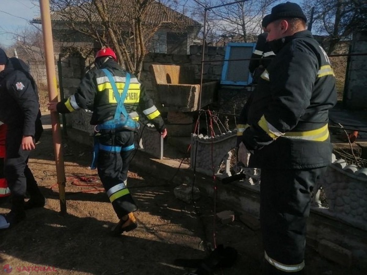 Rezina: Femeie salvată după ce a căzut într-o fântână adâncă de 13 metri