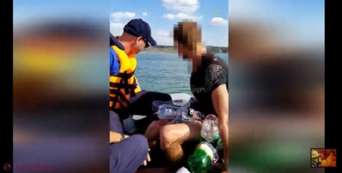 VIDEO // Un tânăr din R. Moldova a rezistat ȘASE ore în bazinul Stânca-Costești până a fost salvat: Nu reușea să iasă la mal