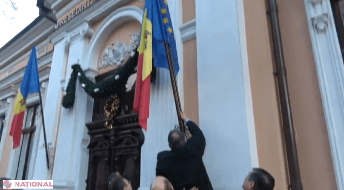 Deputații Partidului Liberal au ARBORAT drapelul UE pe sediul Președinției