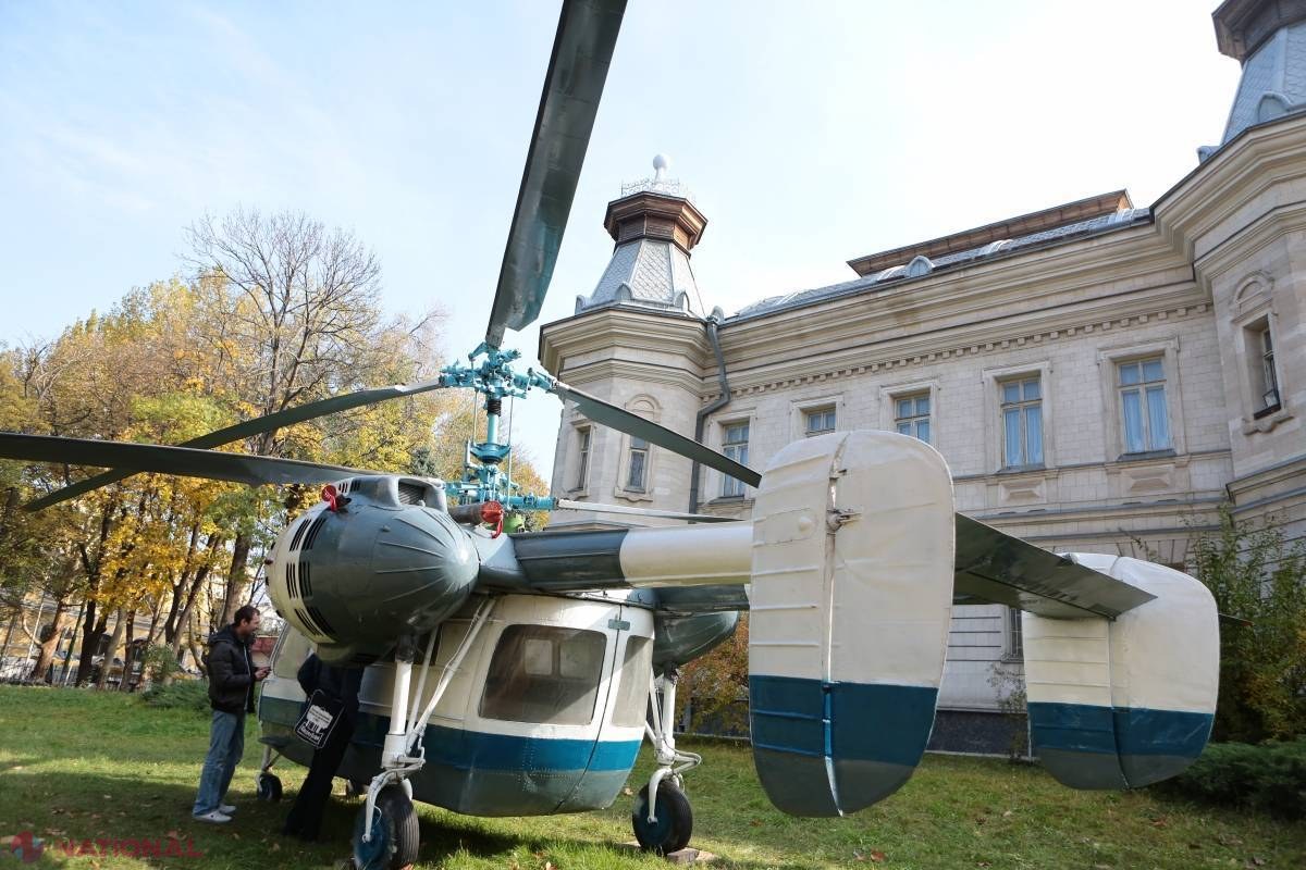 FOTO // Elicopter „aterizat” în centrul Chișinăului