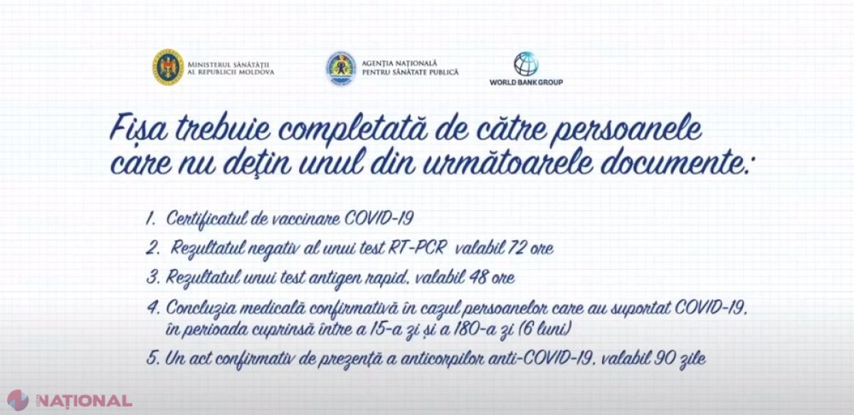 VIDEO // Cetățenii care vor intra în R. Moldova începând cu 5 octombrie vor îndeplini exclusiv ONLINE fișa epidemiologică