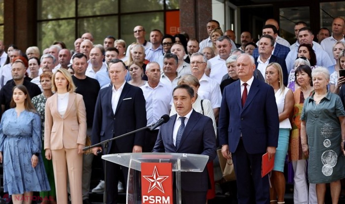 Penalul Dodon a prezentat, în rusă și română, candidatul susținut de socialiști la funcția de șef al statului: „Statalistul fără apartenență politică” și „candidatul tuturor forțelor de opoziție”, Alexandr Stoianoglo