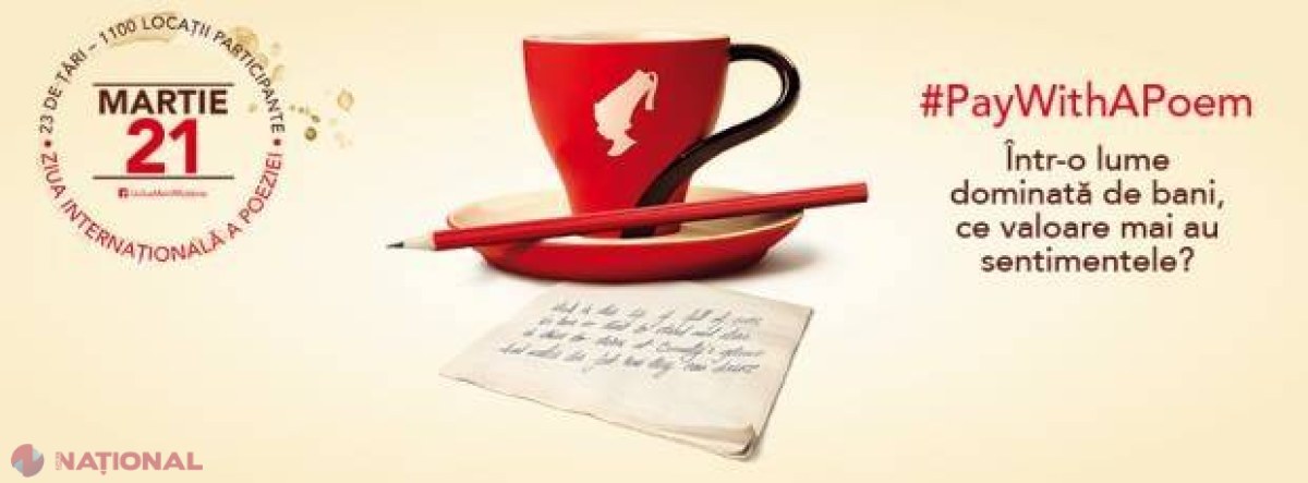 Astăzi în Chișinău, PLĂTEȘTE cafeaua cu o poezie!