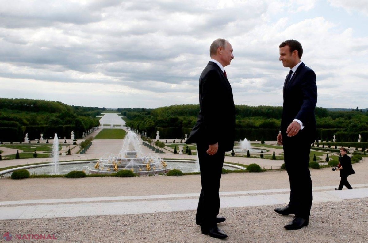 VIDEO // Emmanuel Macron i-a spus în față lui Putin ce crede despre sursele de PROPAGANDĂ ale Kremlinului. Cum a reacționat președintele Rusiei