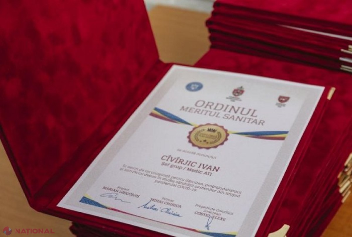 Cadrele medicale din R. Moldova care au ajutat la tratarea bolnavilor de COVID la Iași, decorați cu Ordinul „Meritul Sanitar” 