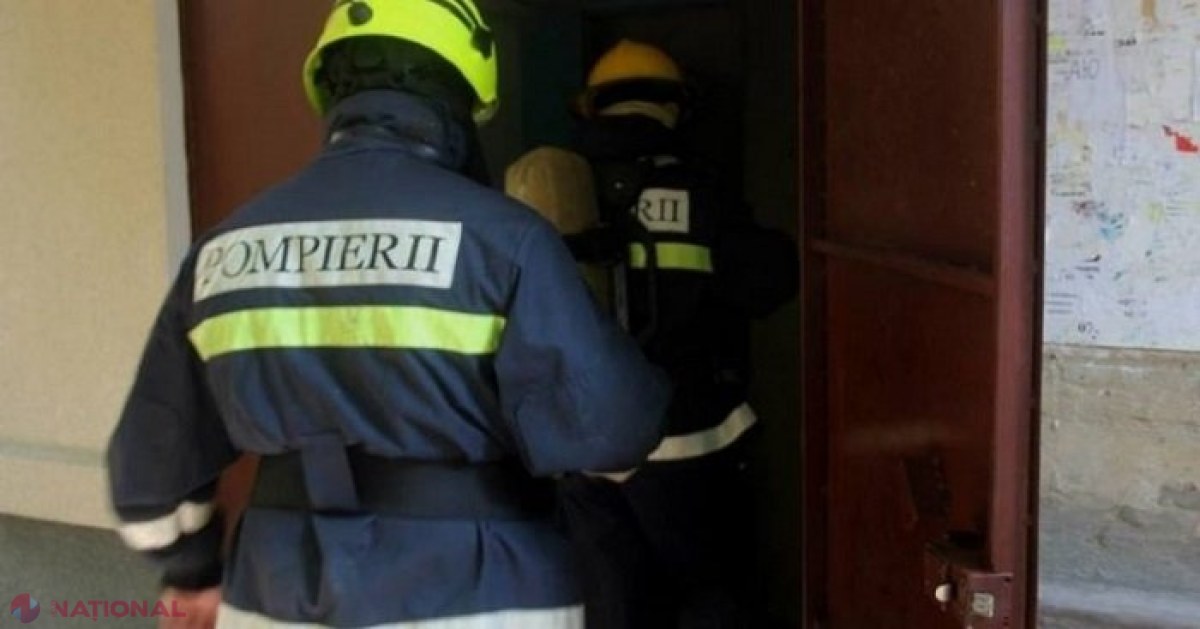 INCENDIU într-un bloc de locuit din Chișinău, izbucnit în această dimineață, aproape de ora 6.30