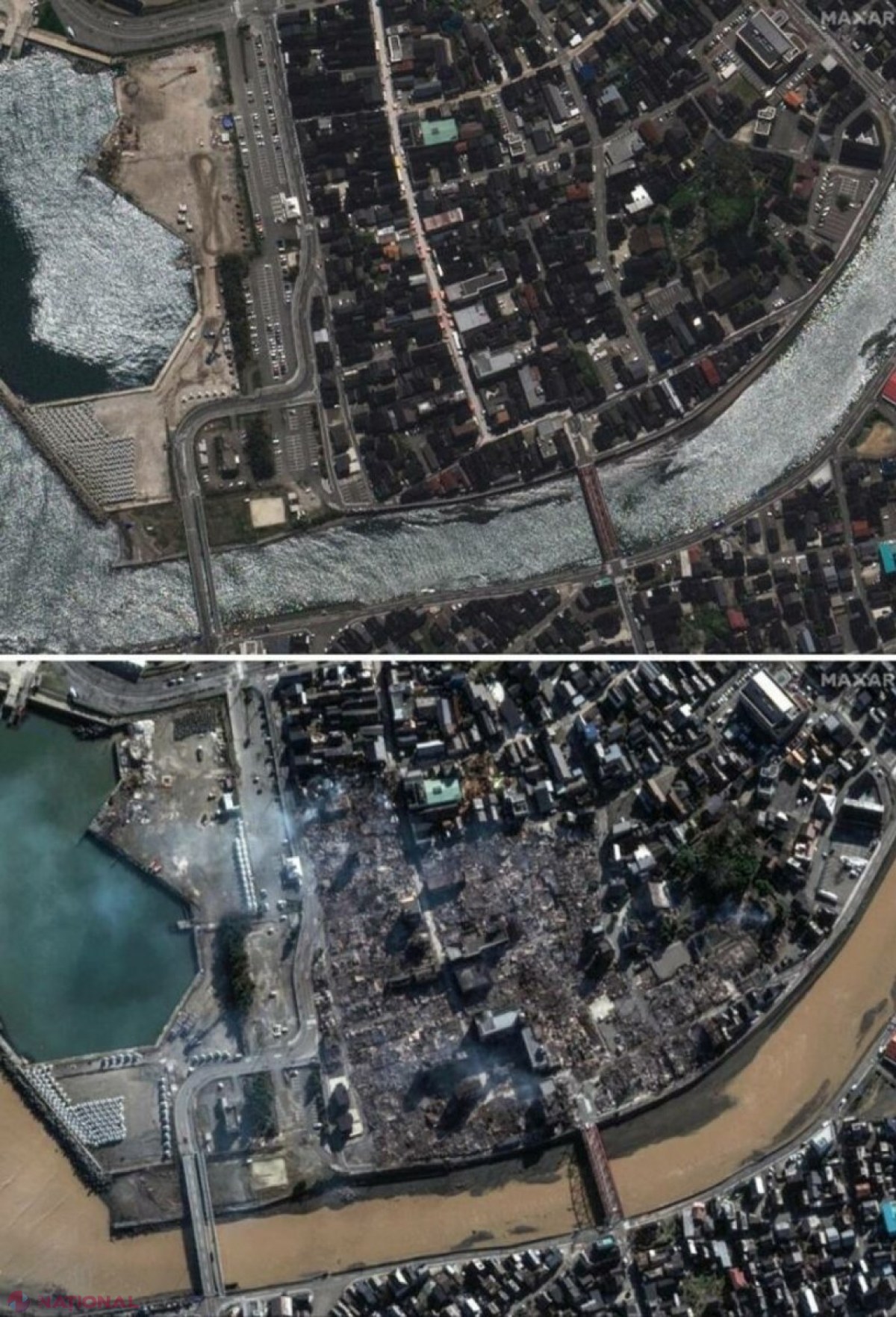 Imagini din satelit arată amploarea dezastrului din Japonia. Pământul s-a ridicat cu patru metri. „Situația este catastrofală”