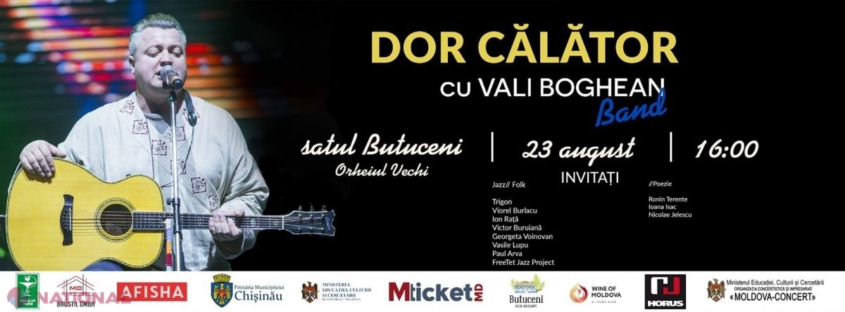 „Dor călător”: Concert marca Vali Boghean, la Butuceni. Cât costă biletele