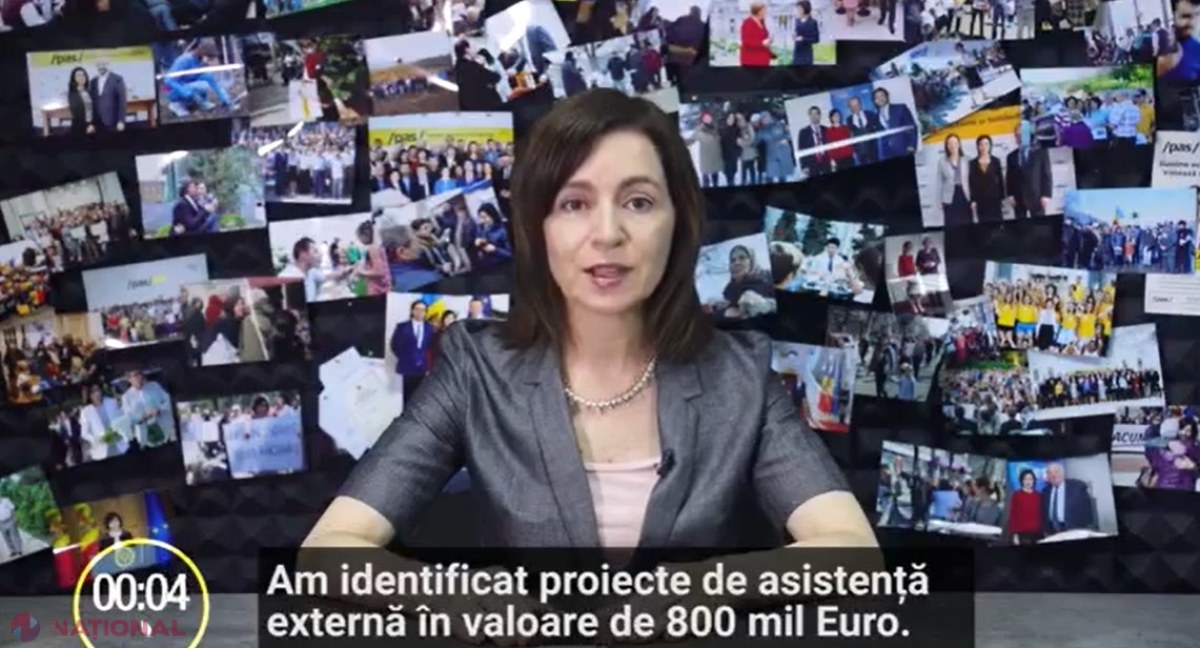 VIDEO // Raport-FULGER al Maiei Sandu. A trecut în revistă REALIZĂRILE obținute de Guvernul său în mai puțin de trei MINUTE. „Colegii mei m-au provocat...”