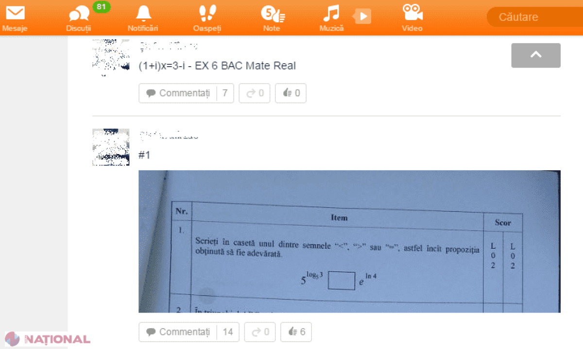ILEGAL // Testul de la examenul de matematică de la BAC a apărut pe internet