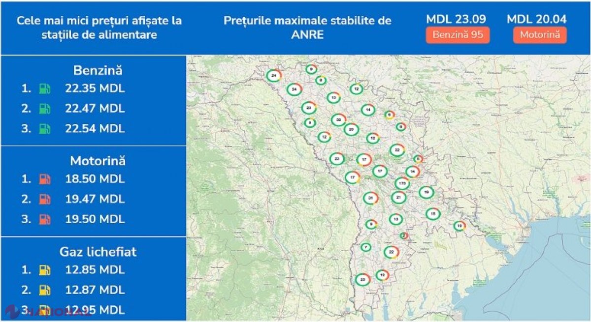 Prețurile la CARBURANȚI vor crește și mâine. Stațiile de alimentare unde șoferii pot găsi benzină, motorină și gaz lichefiat la cele mai mici costuri