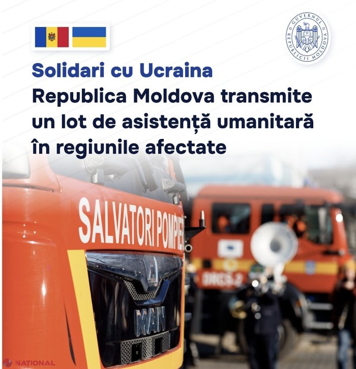 R. Moldova trimite un lot de asistență umanitară în Ucraina pentru a o ajuta să gestioneze dezastrul provocat de distrugerea barajului de la Nova Kakhovka: Stații de pompare a apei, bărci sau produse alimentare
