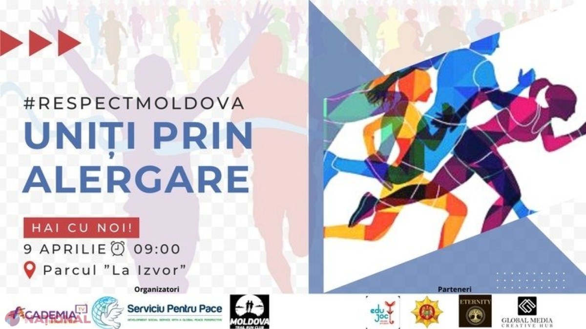 EVENIMENT // „Respect Moldova” organizează o cursă de alergat, alături de refugiații din Ucraina: „Alergăm în numele Păcii și UNITĂȚII”