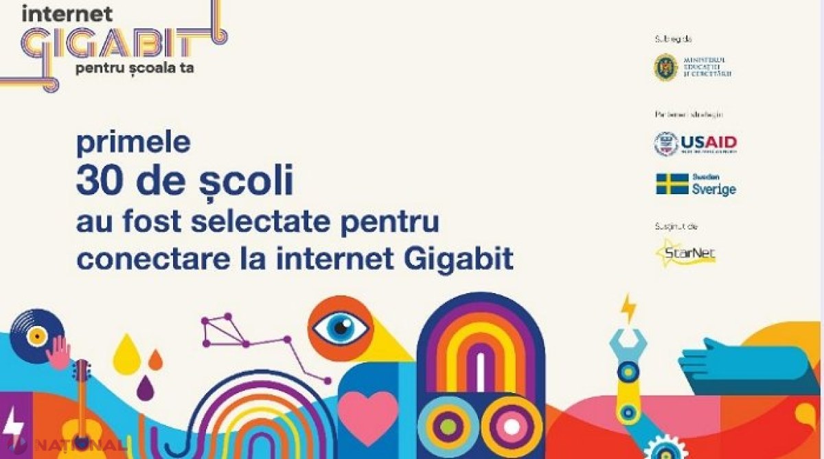 LISTA celor 30 de școli din R. Moldova ce vor fi conectate GRATUIT la INTERNET de mare viteză