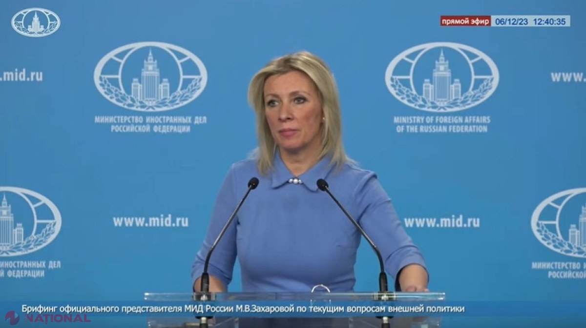 VIDEO // Zaharova le propune celor 3 milioane de moldoveni să ABSOARBĂ România, mințind că statul moldovenesc ar fi apărut primul. „Dacă e vorba de UNIREA cu România, atunci, după unire, tot teritoriul să fie denumit MOLDOVA”