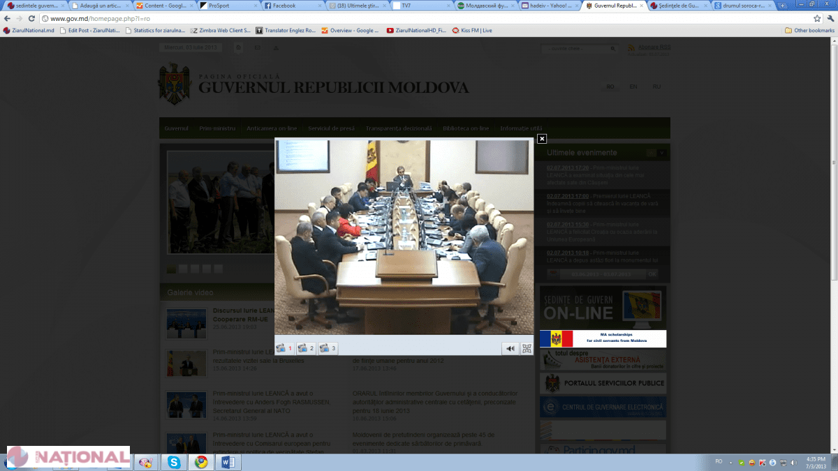 DECIS// Ședințele Guvernului nu vor mai fi transmise LIVE