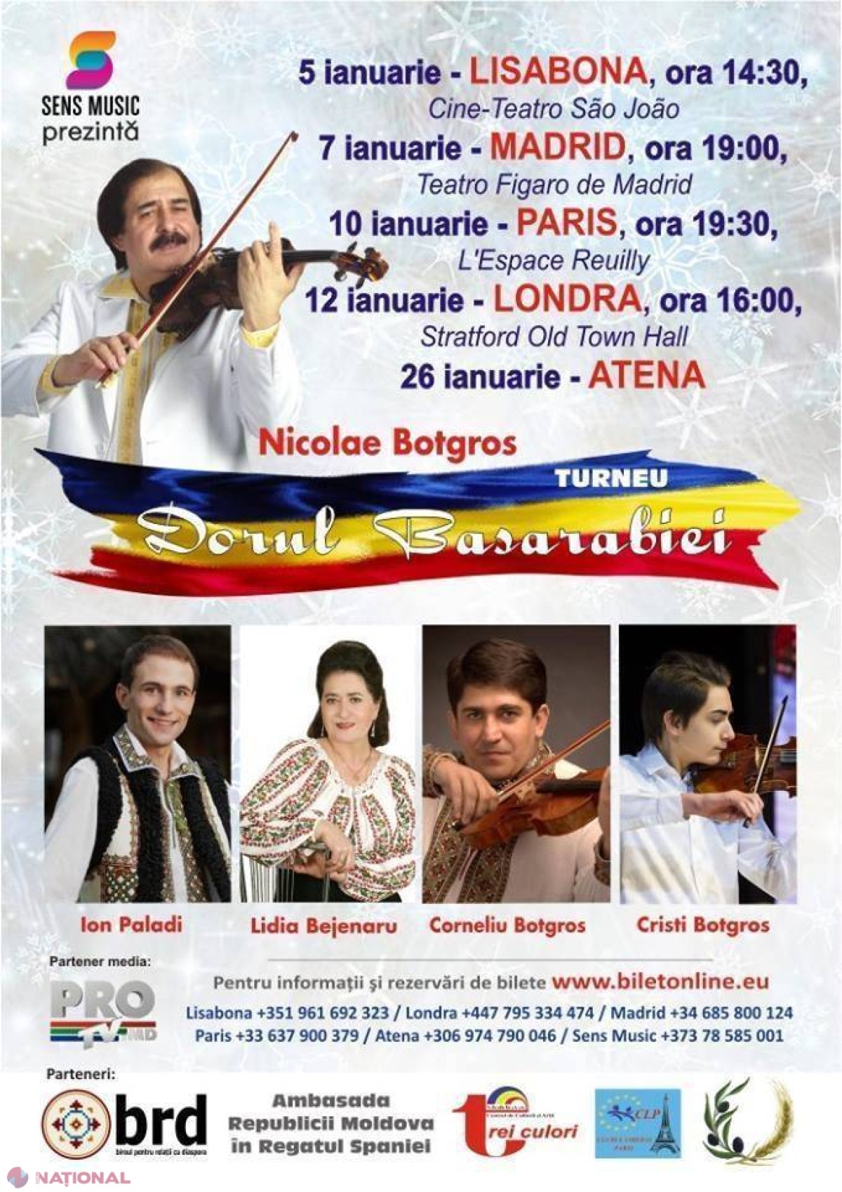 Familia Botgros pleacă în turneul european „Dorul Basarabiei”! Află detalii