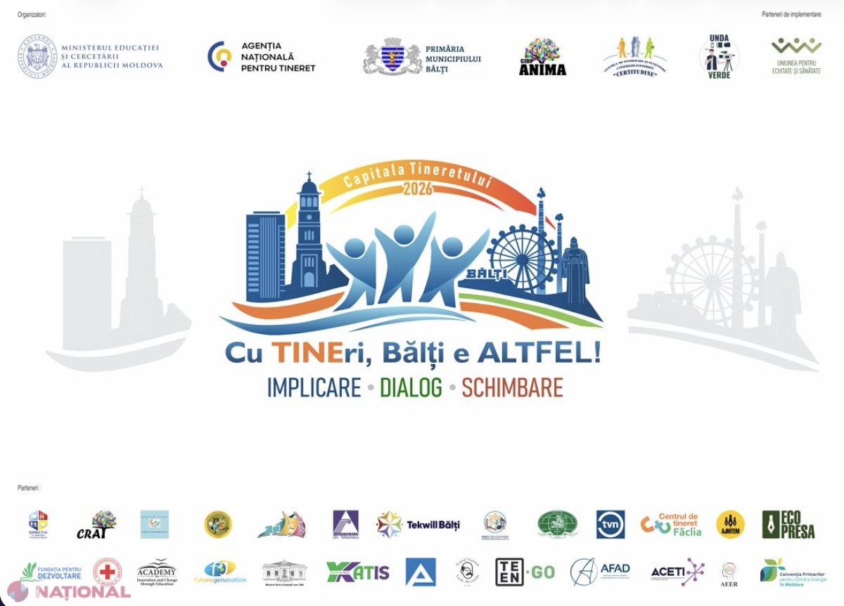 2.000.000 de lei pentru TINERI // Dan Perciun anunță startul competiției NAȚIONALE pentru titlul de „Capitala Tineretului 2027”. Ce localitate va deveni centrul național al noii generații?