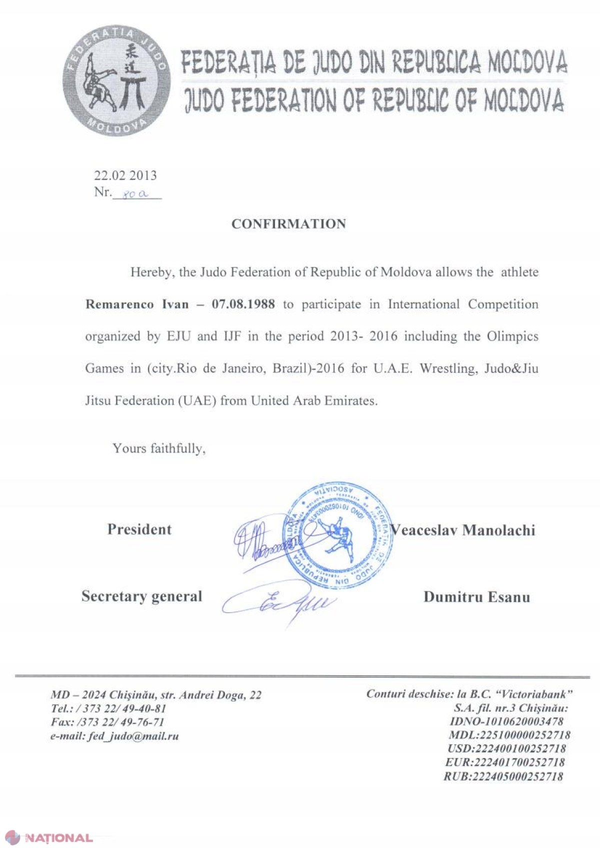Scandal cu iz penal în judo moldovenesc