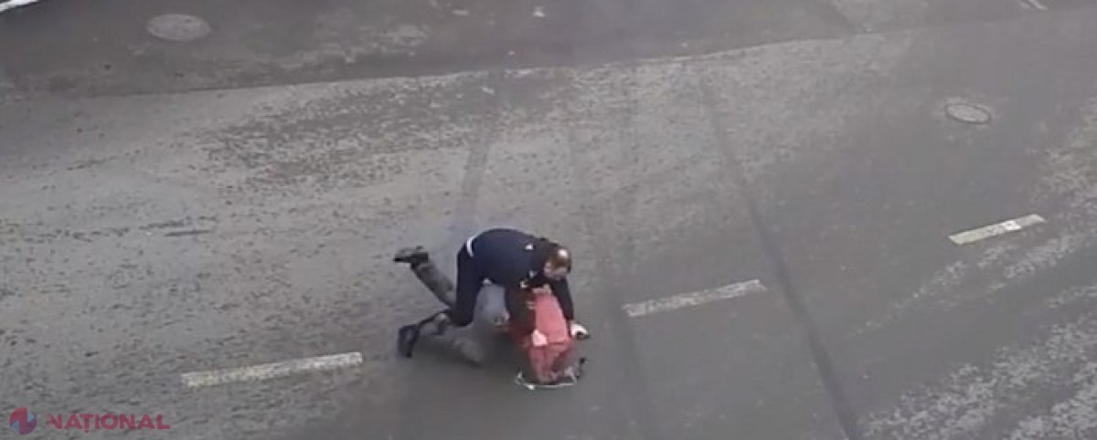 VIDEO // Urmărire ca în filme la Orhei: În încercarea de a fugi de Poliție, un șofer a cotit pe o stradă cu sens opus și a tamponat un pilon