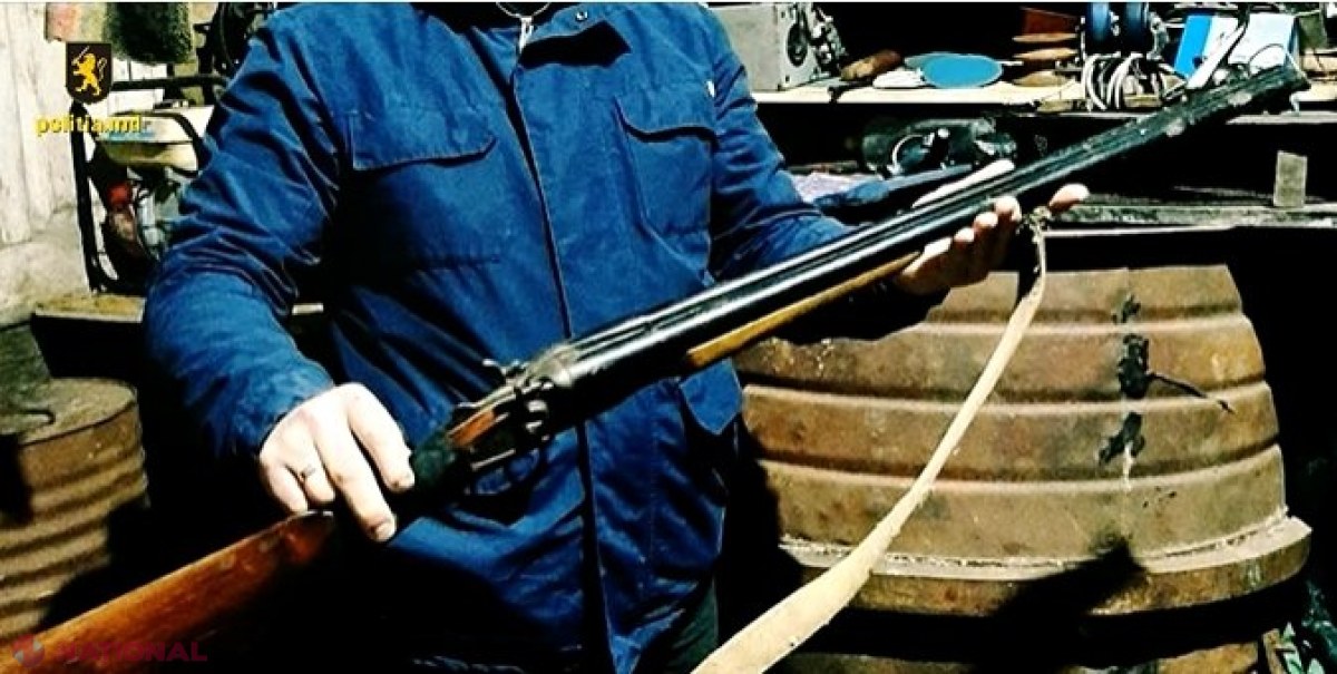 VIDEO // Opt arme și aproape 200 de cartușe deținute ILEGAL, depistate la Orhei