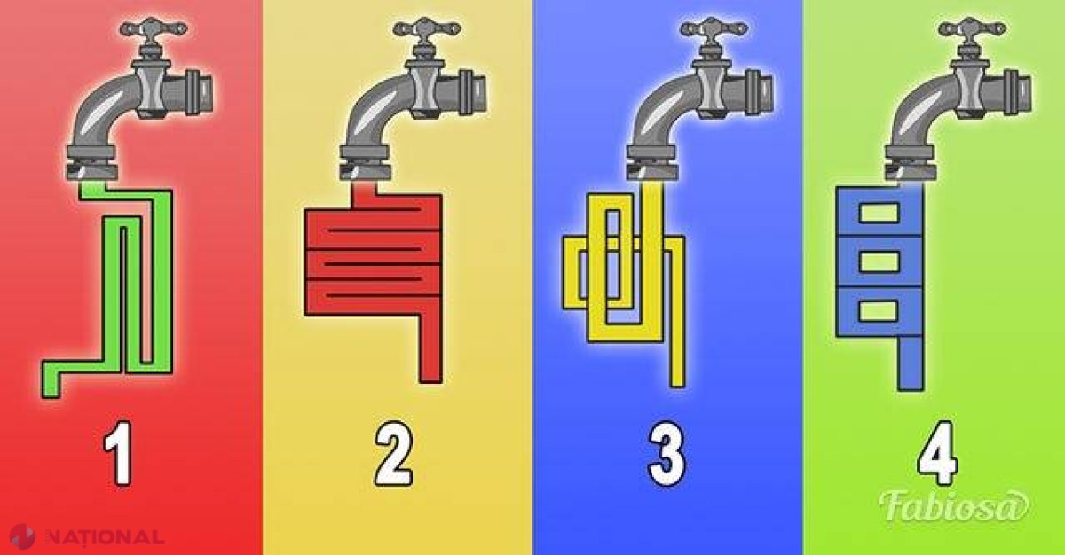 TEST de inteligență. Prin care robinet curge apa mai repede?