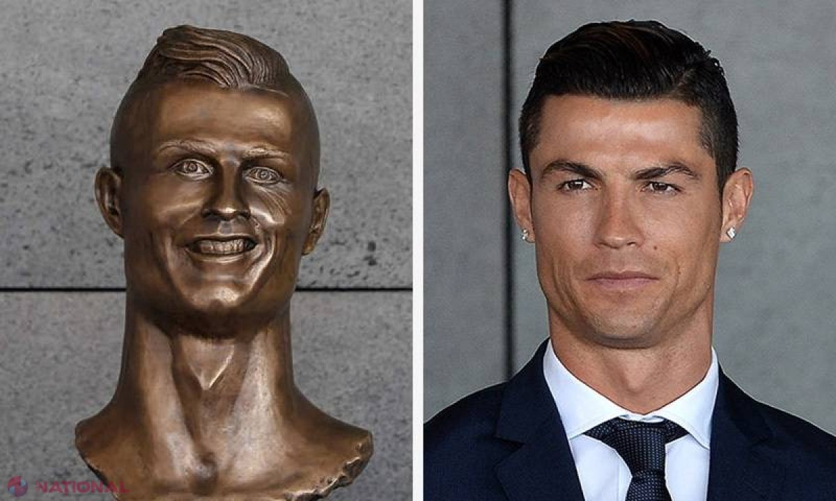 FOTO // Statuia lui Ronaldo care i-a făcut pe toţi să RÂDĂ a fost recondiţionată. Cum arată acum