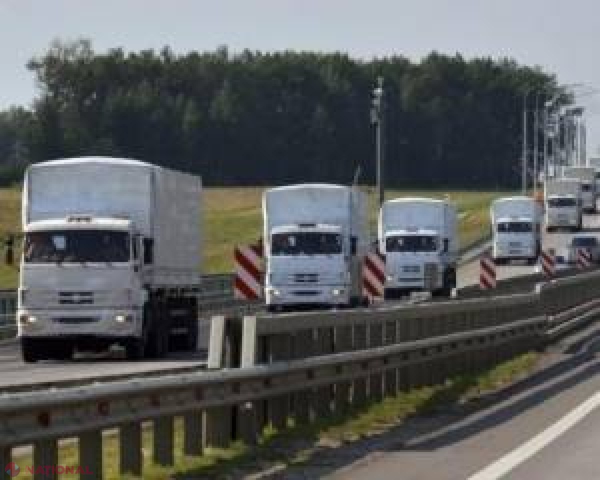 Convoiul umanitar trimis de Rusia TRECE GRANIȚA. Zeci de grăniceri și vameși ucraineni vor verfica marfa