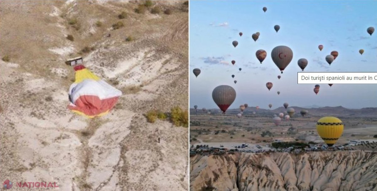 Doi turişti au MURIT în Cappadocia, după ce balonul cu aer cald în care se aflau s-a prăbuşit