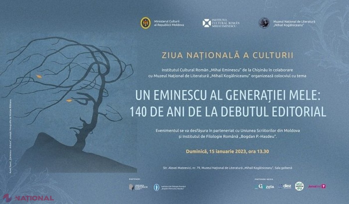 Agenda evenimentelor organizate pe 15 ianuarie, de Ziua Culturii Naționale: Puzzle uriaș cu chipul lui Mihai Eminescu la Muzeul Național de Istorie a Moldovei, colocvii, expoziții, serate și concerte