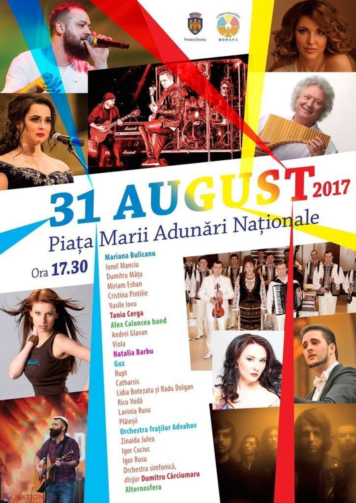PROGRAM // Încă un concert în centrul Chișinăului: De Sărbătoarea Limbii Române, FĂRĂ artiști din Rusia